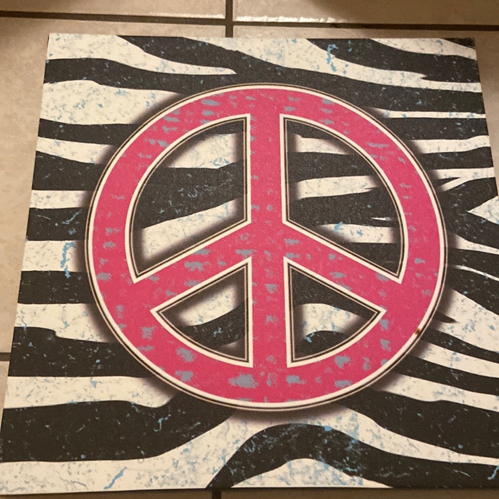 A peace sign canvas
